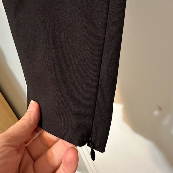 NWT new Rag & Bone black pants 6 white side stripe zipper leg small high waist 4 - Picture 6 of 16